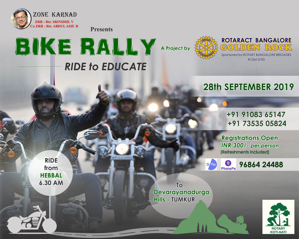 Bike Rally. Ride to Educate