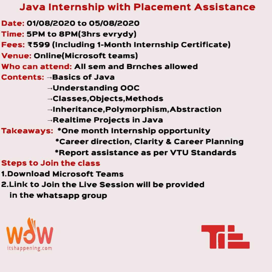 Java Internship & Placement Assistance