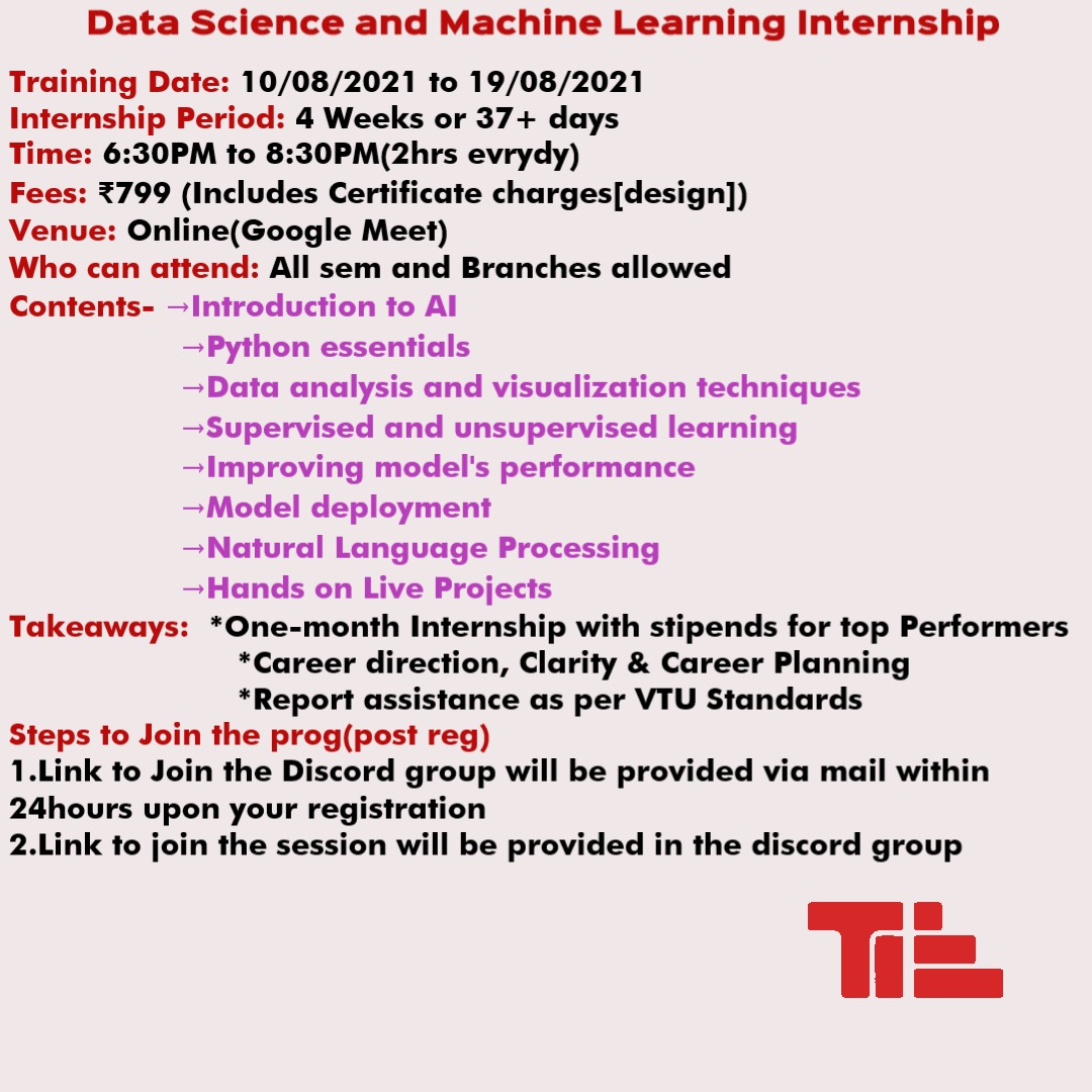 Data Sciences & Machine Learning Internship