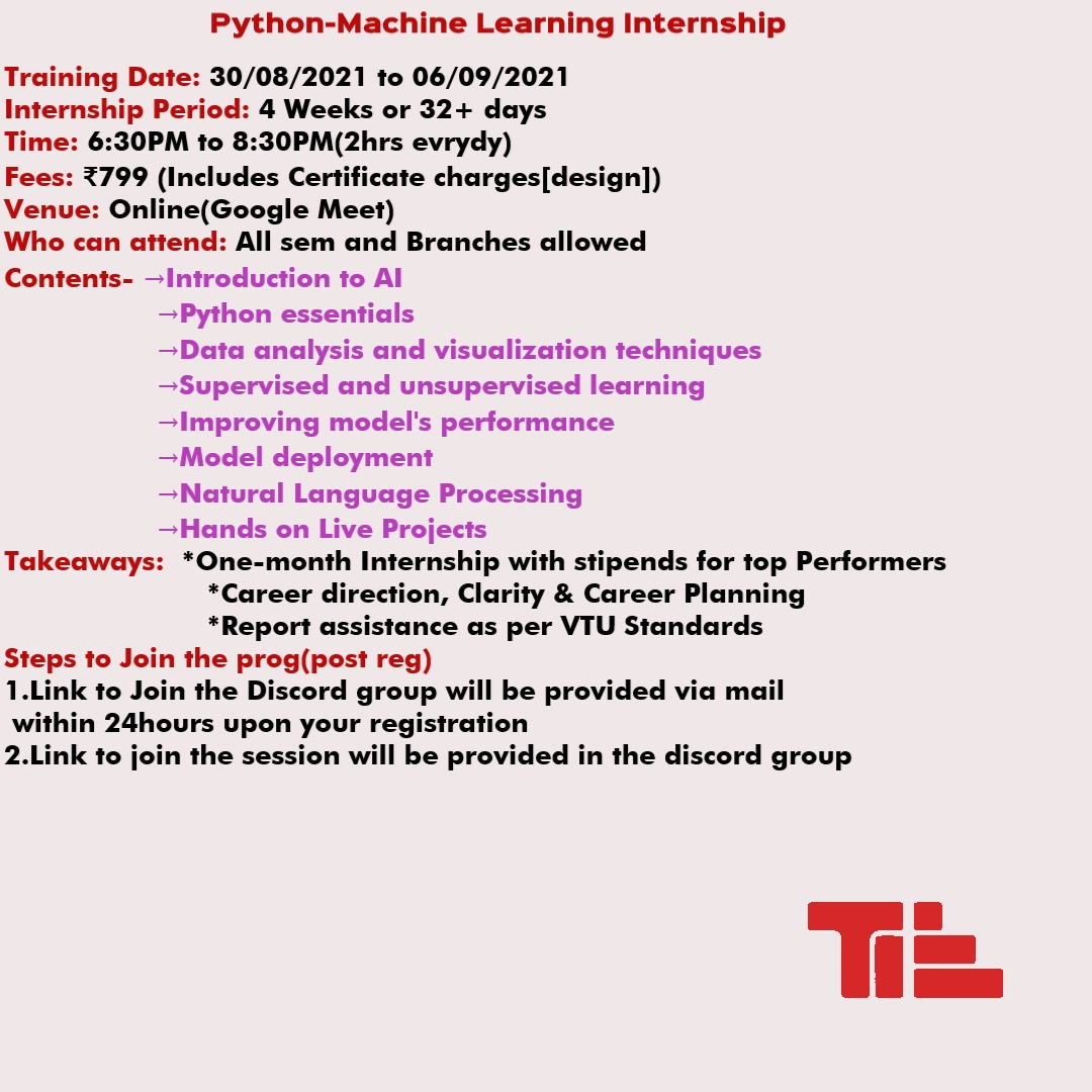 Python & Machine Learning Internship