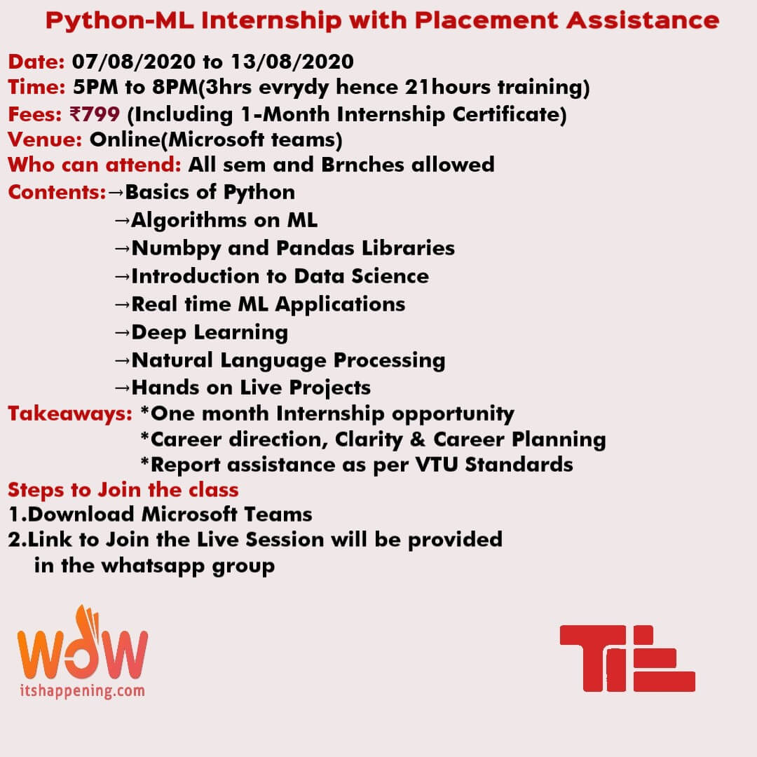 Python & Machine Learning Internship